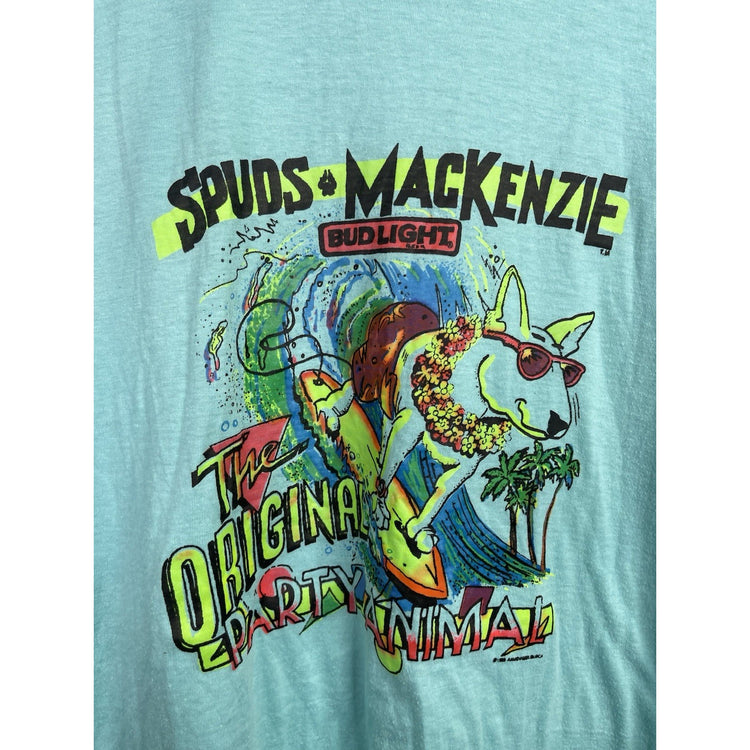 Vintage 80s bud light spuds Mackenzie the original party animal tee X-large