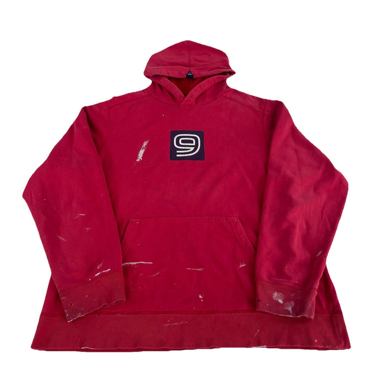 Mens Vintage Distressed Abercrombie  & Fitch  Red Gym Issue 092 Hoodie Size Xl