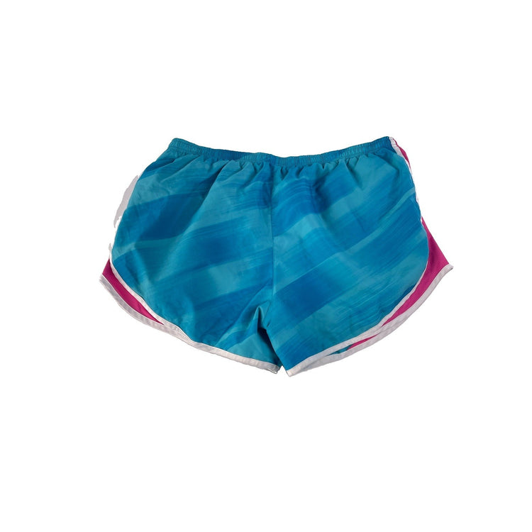 Nike Dri-FIT Women's Blue Abstract Pattern Athletic Running Shorts, Size XL