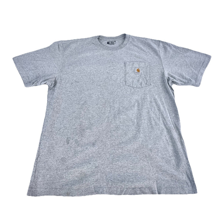 Mens Carhartt Gray Loose Fit Blank Tee Size Xl
