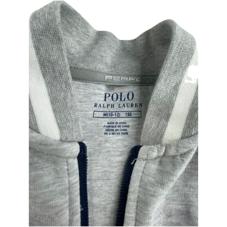 Boys 2010 Polo ralph Lauren Size M Gray Crewneck Sweatshirt Zip Up