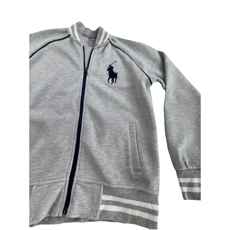 Boys 2010 Polo ralph Lauren Size M Gray Crewneck Sweatshirt Zip Up
