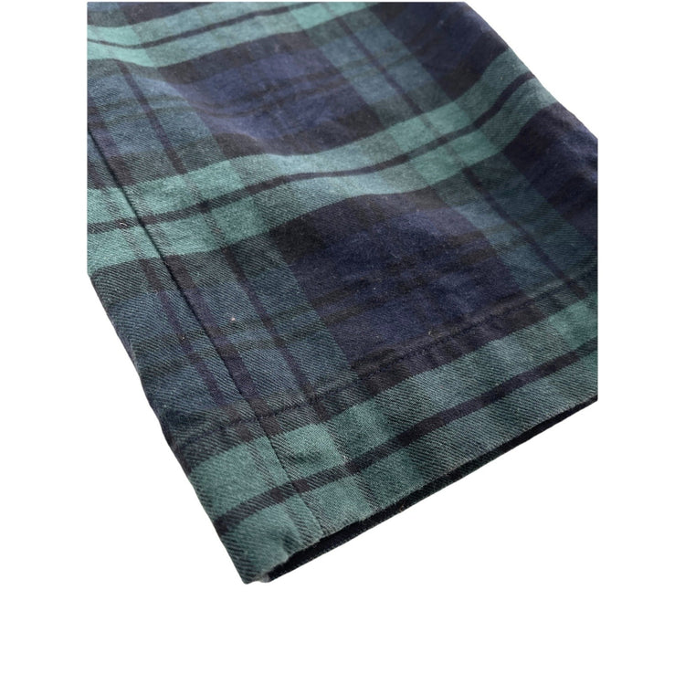 Polo Ralph Lauren Pants Mens 36 X 32 Stretch Slim Fit Green Blue Tartan Plaid