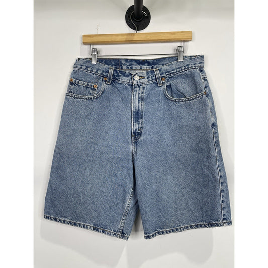 Men’s Vintage Levi’s 550 Blue Denim Jean Shorts Sz 34 Loose Fit