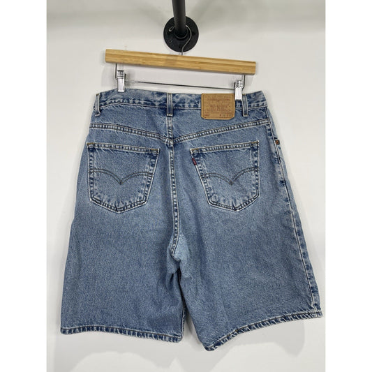 Men’s Vintage Levi’s 550 Blue Denim Jean Shorts Sz 34 Loose Fit