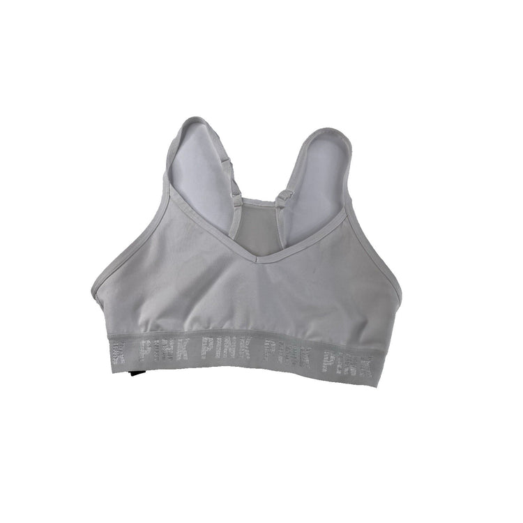 Womens Victoria’s Secret PINK White Sports Bra Size Small
