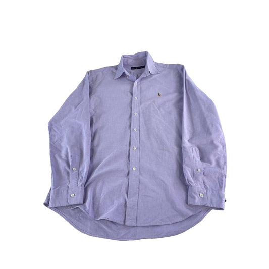 Mens Polo Ralph Lauren Light Purple Button Down Shirt Size Large