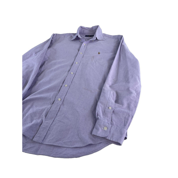 Mens Polo Ralph Lauren Light Purple Button Down Shirt Size Large