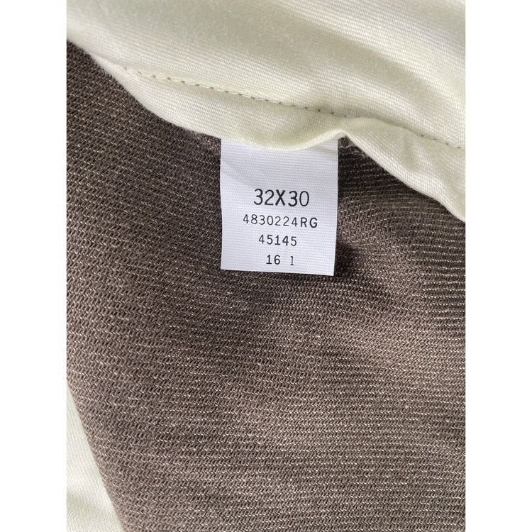 Mens Ralph Lauren Size 32X30 Brown Double Pleated High Waisted Pants