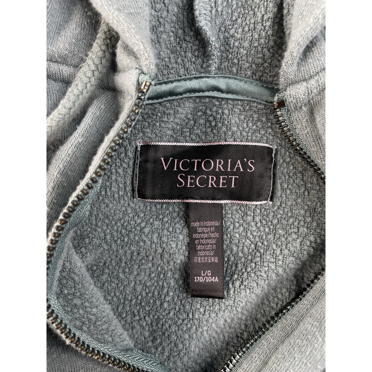 Womens Victorias Secret Green Zip Up Jacket Size Large