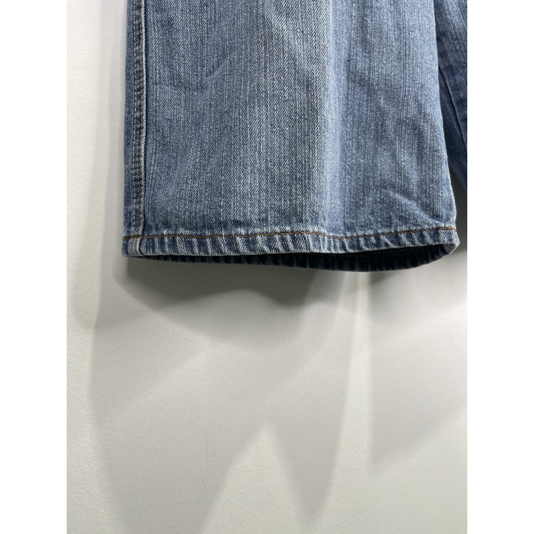 Men’s VTG Y2K 5ive Jungle & Co. Blue Denim Embroidered Shorts Sz 38x13