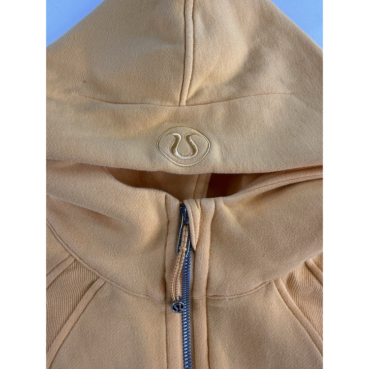 Womens Lululemon Size XS Yellow Half Zip Hoodie