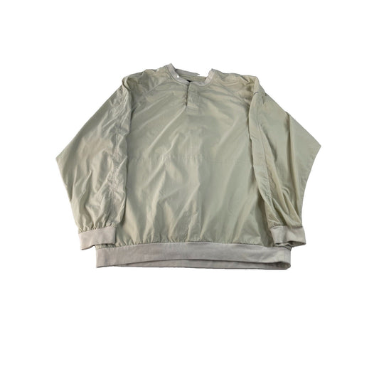 Mens Nike Golf Windbreaker Pullover Jacket 1/4 Snap Beige Ripstop Size XL