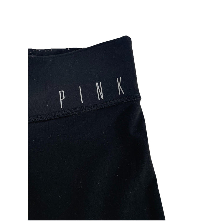 Womens Victoria’s Secret PINK Reversible Black Leggings Size XL