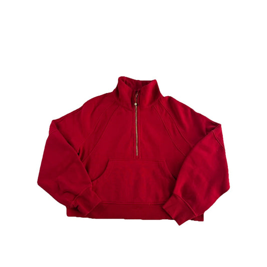 Womens Lululemon Size M/L Red Half Zip Sweater