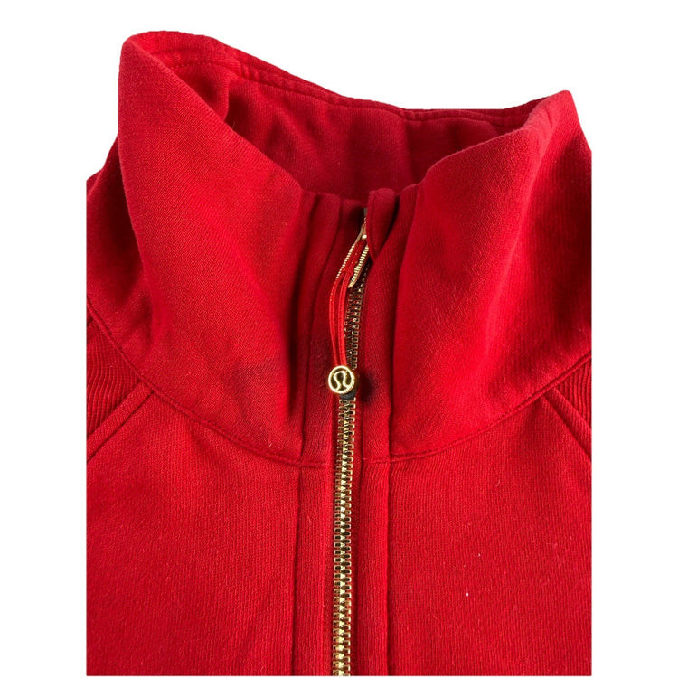 Womens Lululemon Size M/L Red Half Zip Sweater