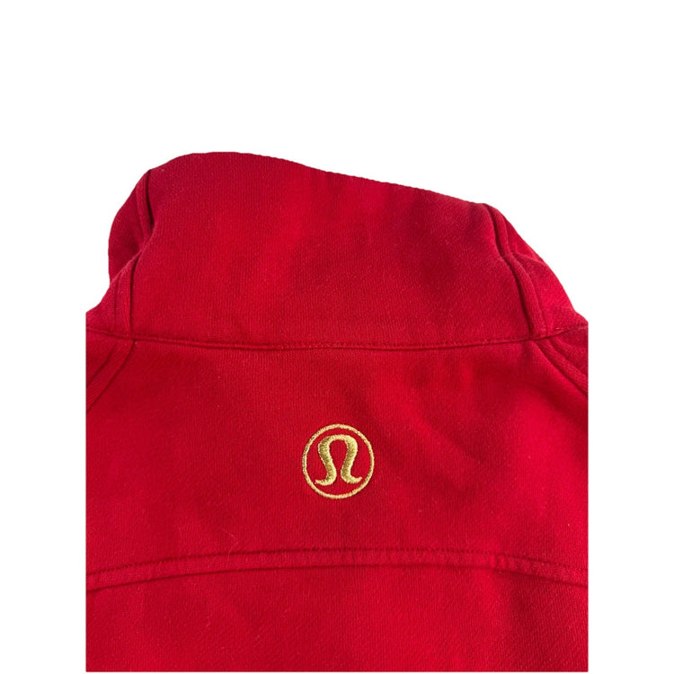 Womens Lululemon Size M/L Red Half Zip Sweater