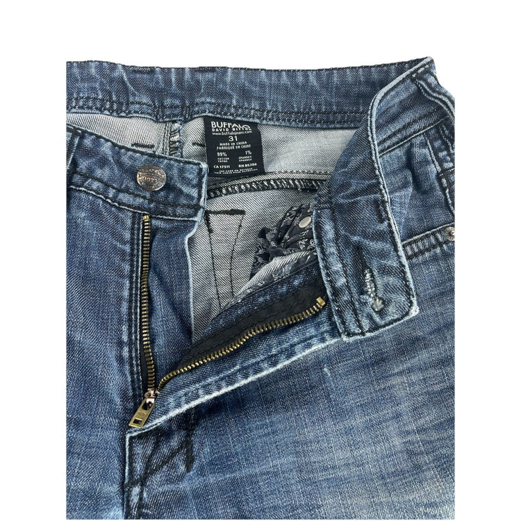 Men’s Vintage Buffalo Straight Blue Bootcut Jeans Size 31