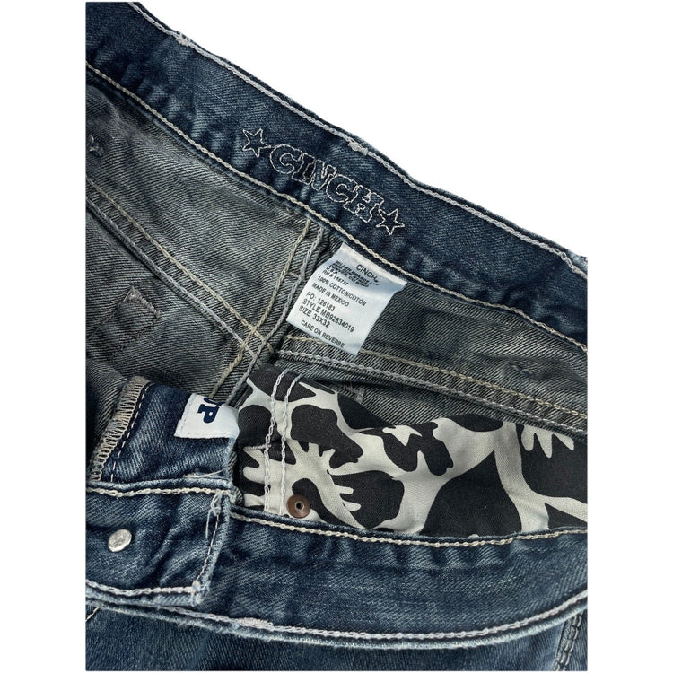 Men’s Cinch Relaxed Straight Wide-leg Blue Jeans Size 33x32