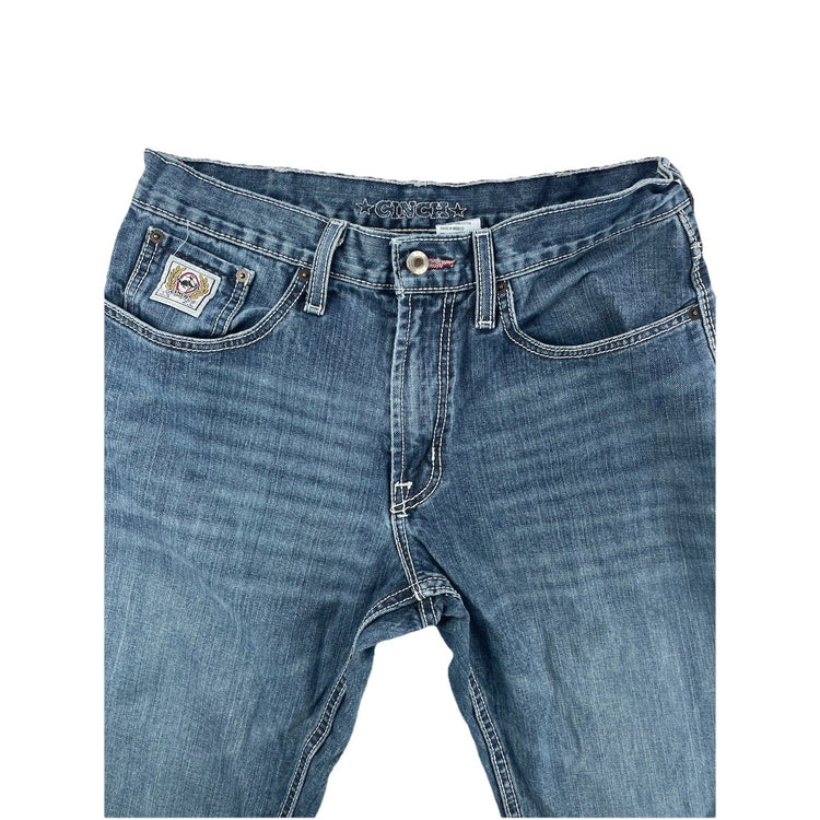 Men’s Cinch Relaxed Straight Wide-leg Blue Jeans Size 33x32