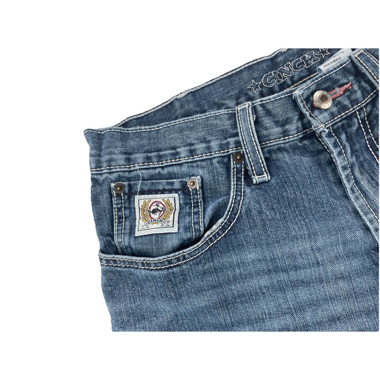 Men’s Cinch Relaxed Straight Wide-leg Blue Jeans Size 33x32