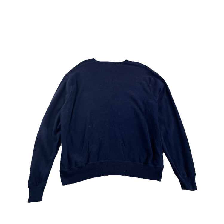 Men's Polo Ralph Lauren Navy Blue Knitted Sweatshirt Size Xl
