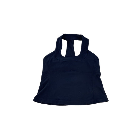 Womens Lululemon Black Built In Shelf Bra Racerback Cropped Yoga Tank Size 8