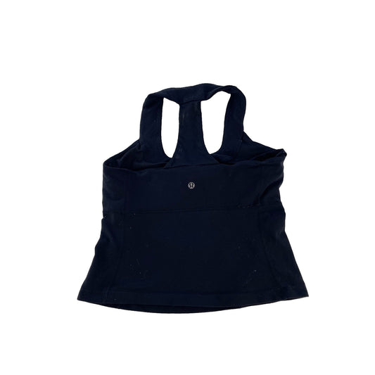Womens Lululemon Black Built In Shelf Bra Racerback Cropped Yoga Tank Size 8