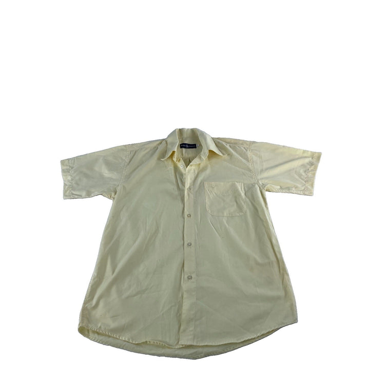Mens Ralph Lauren Classic Yellow ButtonDown T-Shirt Size L