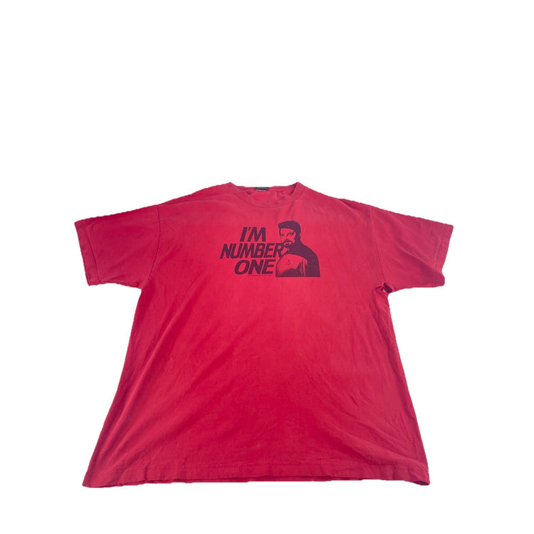 Mens Vintage Star Trek Red Commander Riker I'm Number One Graphic Tee Size 2xl