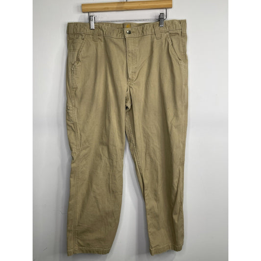Men’s Carhartt Carpenter Pants Khaki Relaxed Fit Workwear 38x30