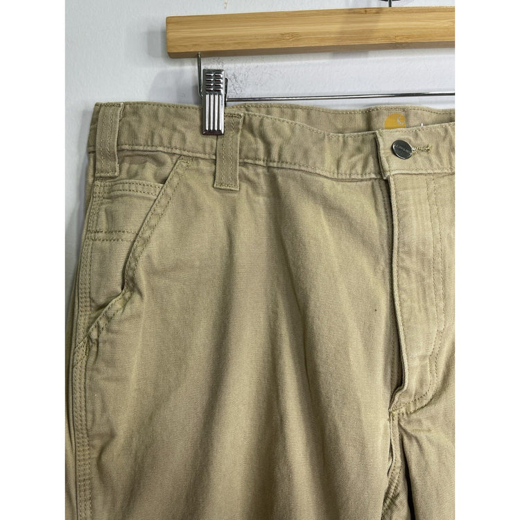 Men’s Carhartt Carpenter Pants Khaki Relaxed Fit Workwear 38x30