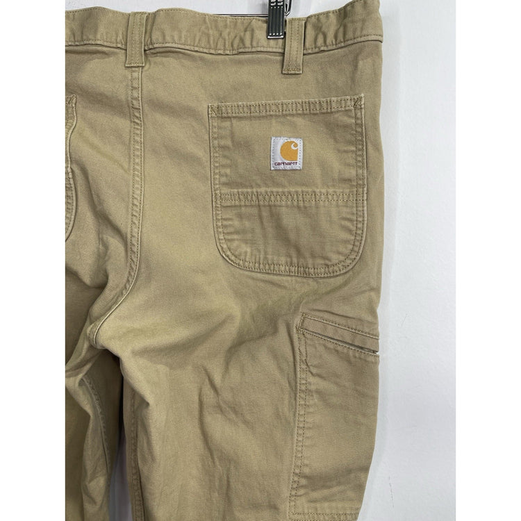 Men’s Carhartt Carpenter Pants Khaki Relaxed Fit Workwear 38x30