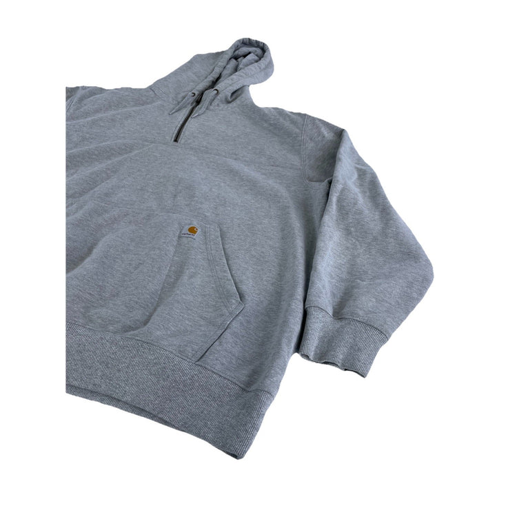 Mens Carhartt Light Gray Loose For 1/4 Zip Hoodie Size 3xl