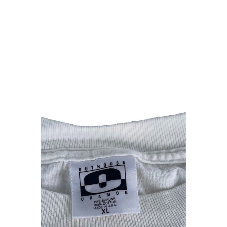 Mens Outhouse Udamon White WhoopAss Sports Wear Graphic Tee Size Xl