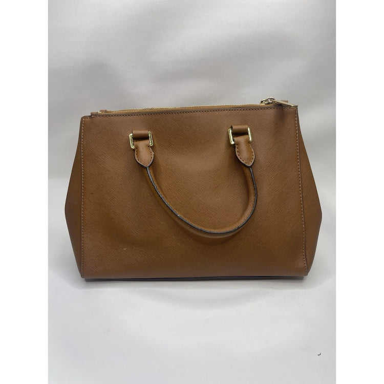 Women’s Michael Kors satchel bag Brown tan saffiano leather
