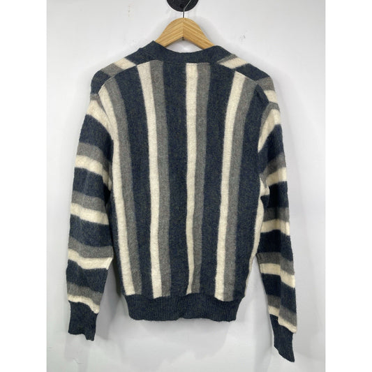 Vintage Men’s Blue Shaggy Blazer By Robert Bruce Cardigan Sz Medium