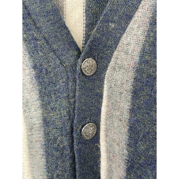 Vintage Men’s Blue Shaggy Blazer By Robert Bruce Cardigan Sz Medium