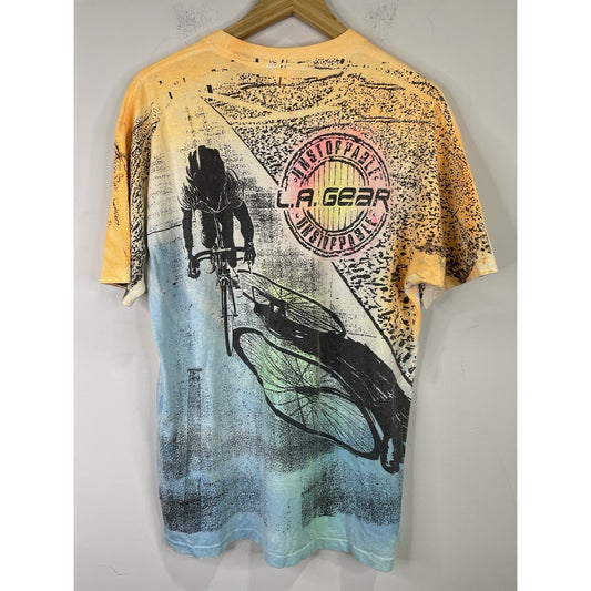 Vintage L.A Gear All Over Print T-shirt Size L