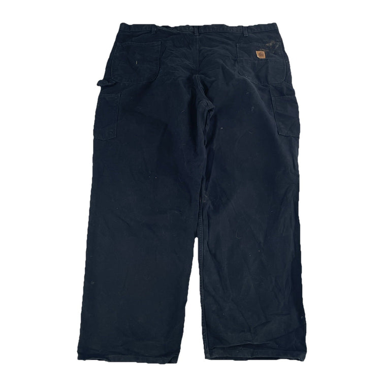 Mens Carhartt Rugged Baggy Black Denim Jeans Size 48x32