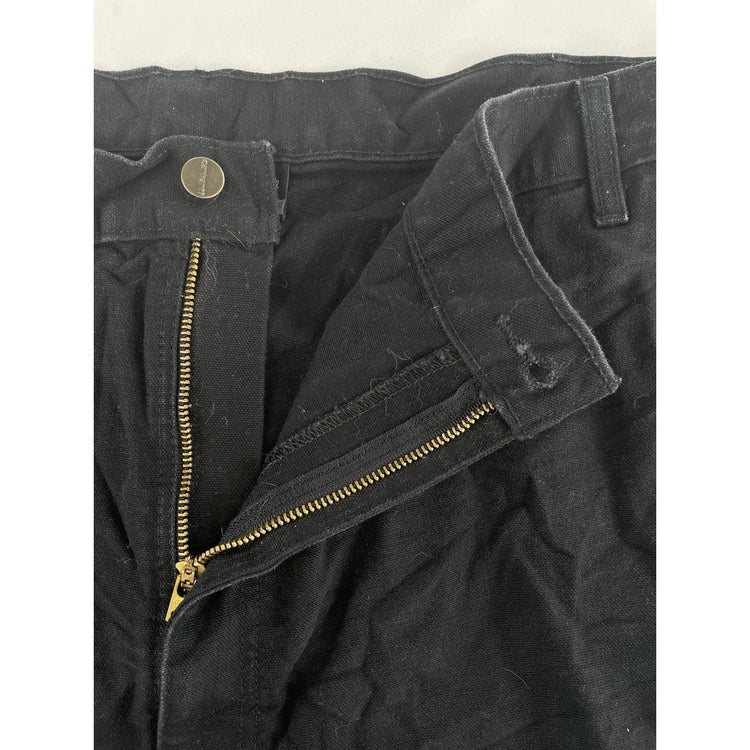 Mens Carhartt Rugged Baggy Black Denim Jeans Size 48x32