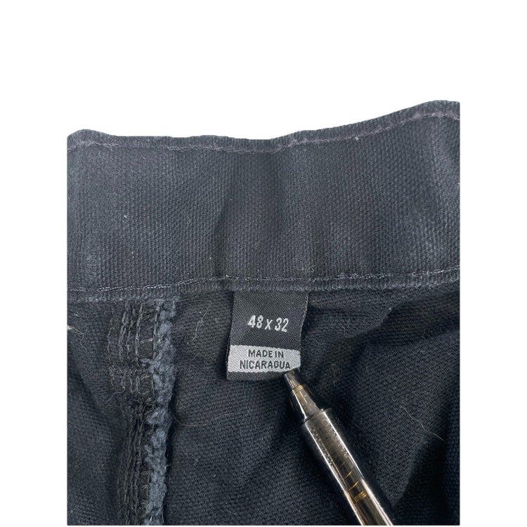 Mens Carhartt Rugged Baggy Black Denim Jeans Size 48x32