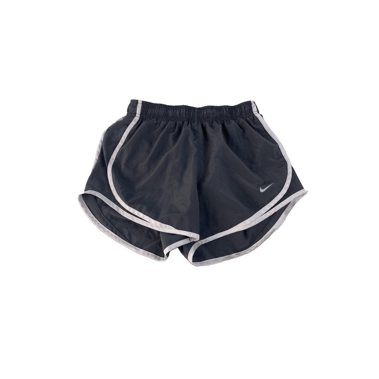 Women's Nike Dri-Fit Lightweight Running Shorts, Black with White Trim, Size S