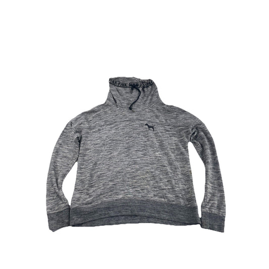 Womens Victoria Secret Gray Marled Pullover Hoodie Size L