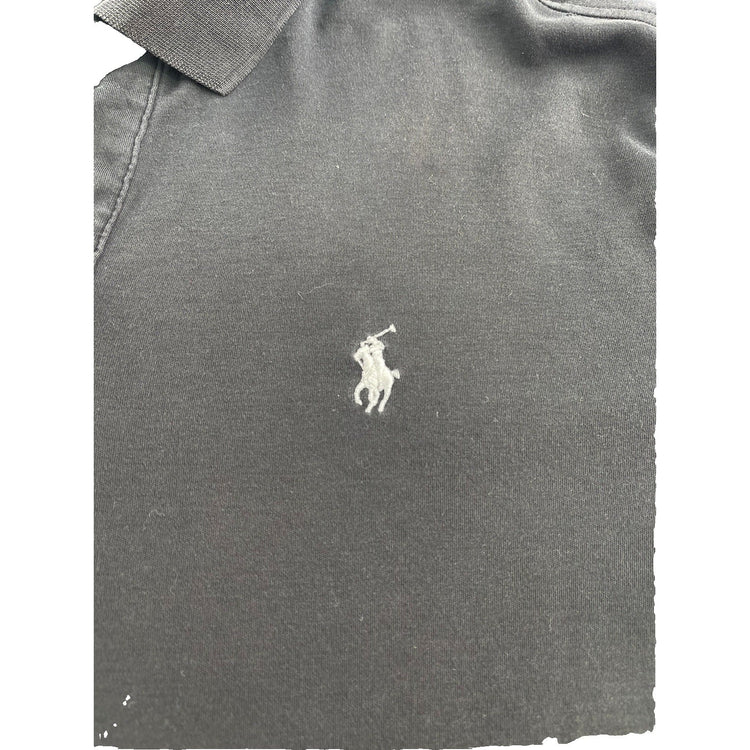 Mens  M Polo Ralph Lauren Collard T Shirt Black