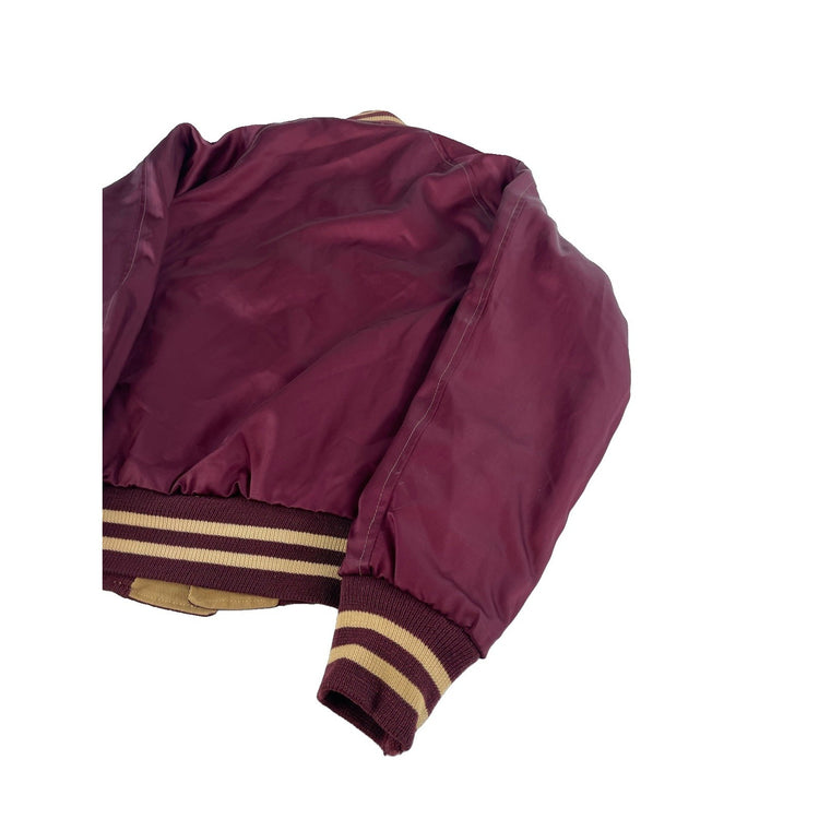 Mens  Vintage 60s/70s Reversible Varsity/Canvas Jacket Tan & Maroon Size Small
