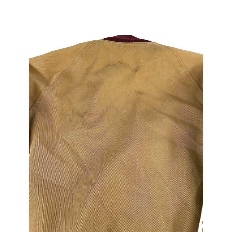 Mens  Vintage 60s/70s Reversible Varsity/Canvas Jacket Tan & Maroon Size Small