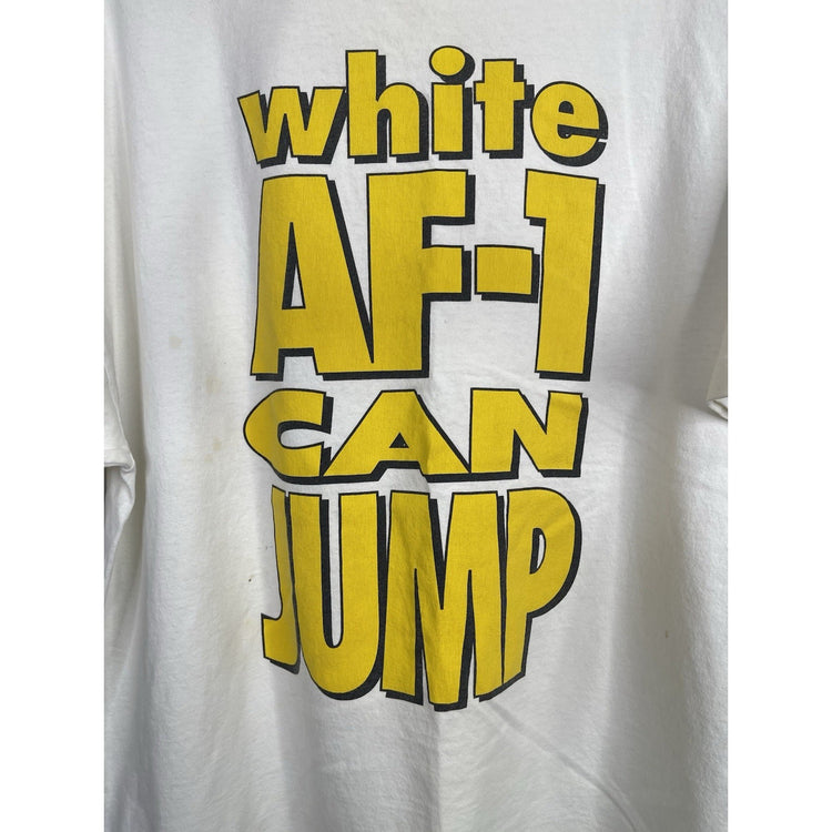 Men’s Nike White Air force 1 Can Jump Graphic T Shirt Sz L/XL