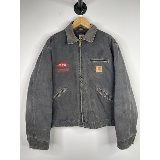 Vintage Carhartt Detroit J97 PTL Black Faded Blanket Lined Jacket Size Large