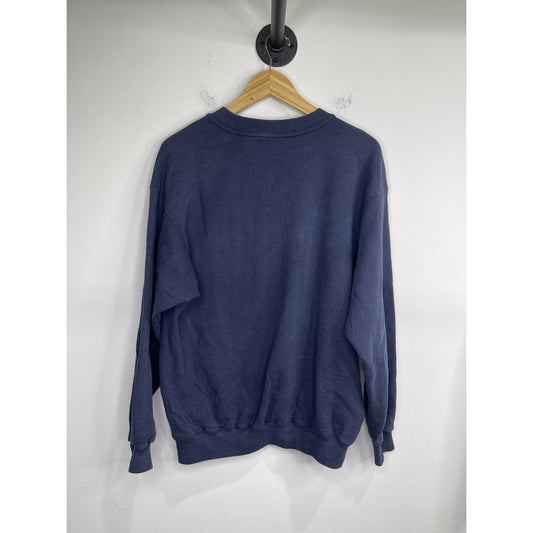 Men’s VTG Nike Crew Neck Sweatshirt Navy Blue Embroidered Swoosh Logo Sz M